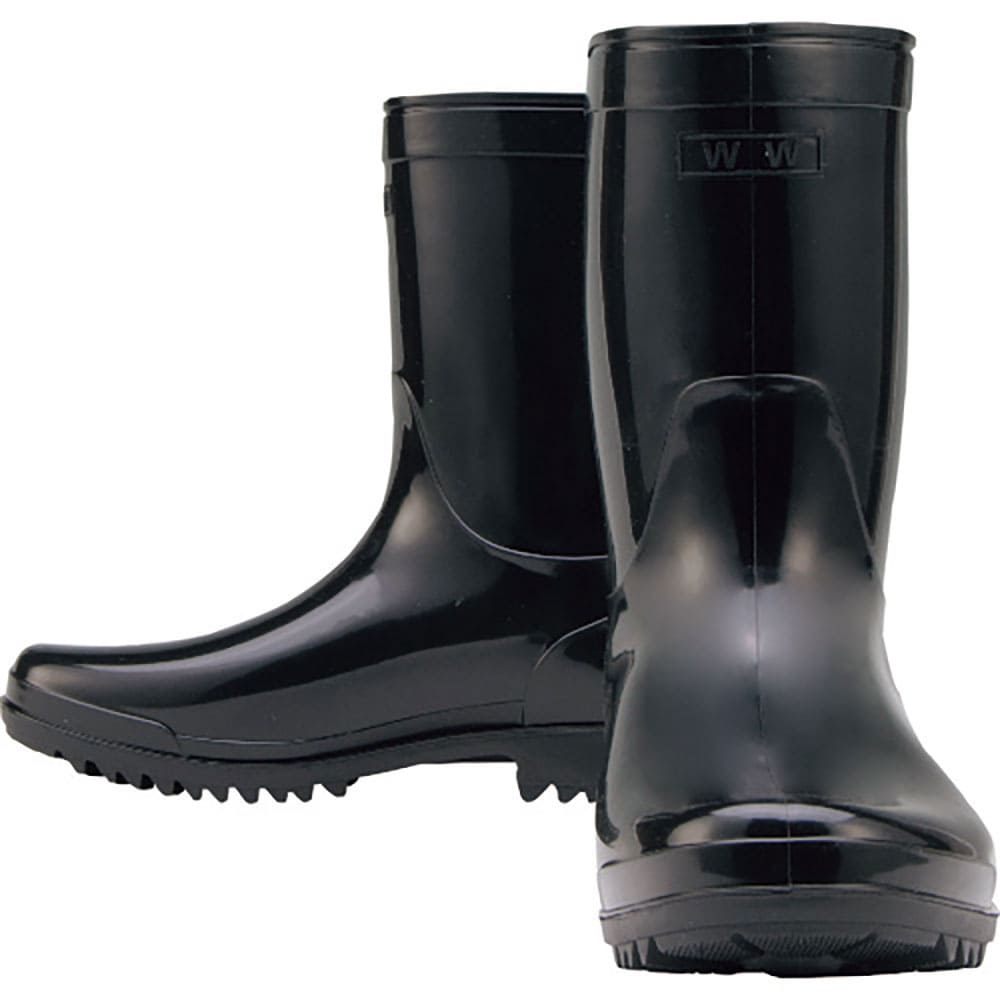 おたふく　ＷＷ７２４　作業半長靴・黒　（ＰＶＣ）　２４．５　ＷＷ７２４－２４５＿