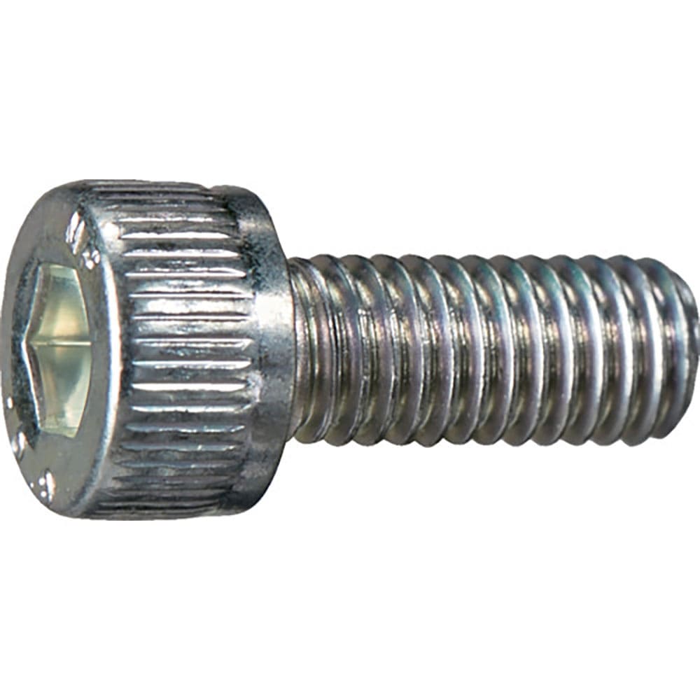 ＴＲＵＳＣＯ　六角穴付ボルト　三価白　全ネジ　Ｍ３×８　１０本入　少量パック　／キャップボルト（Ｃ＿