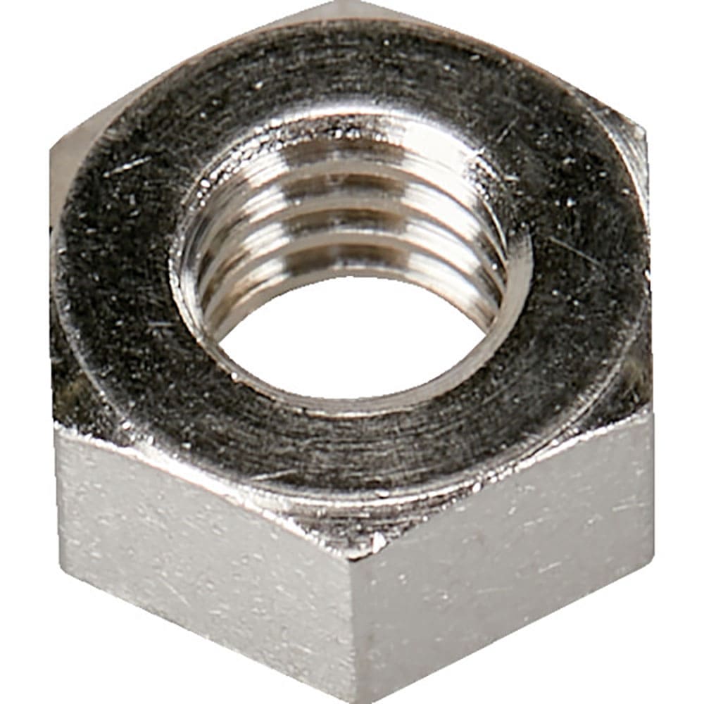 ＴＲＵＳＣＯ　六角ナット１種　真鍮ニッケル　ねじ寸法Ｍ５×０．８０　１０本入　少量パック　Ｙ８１１＿