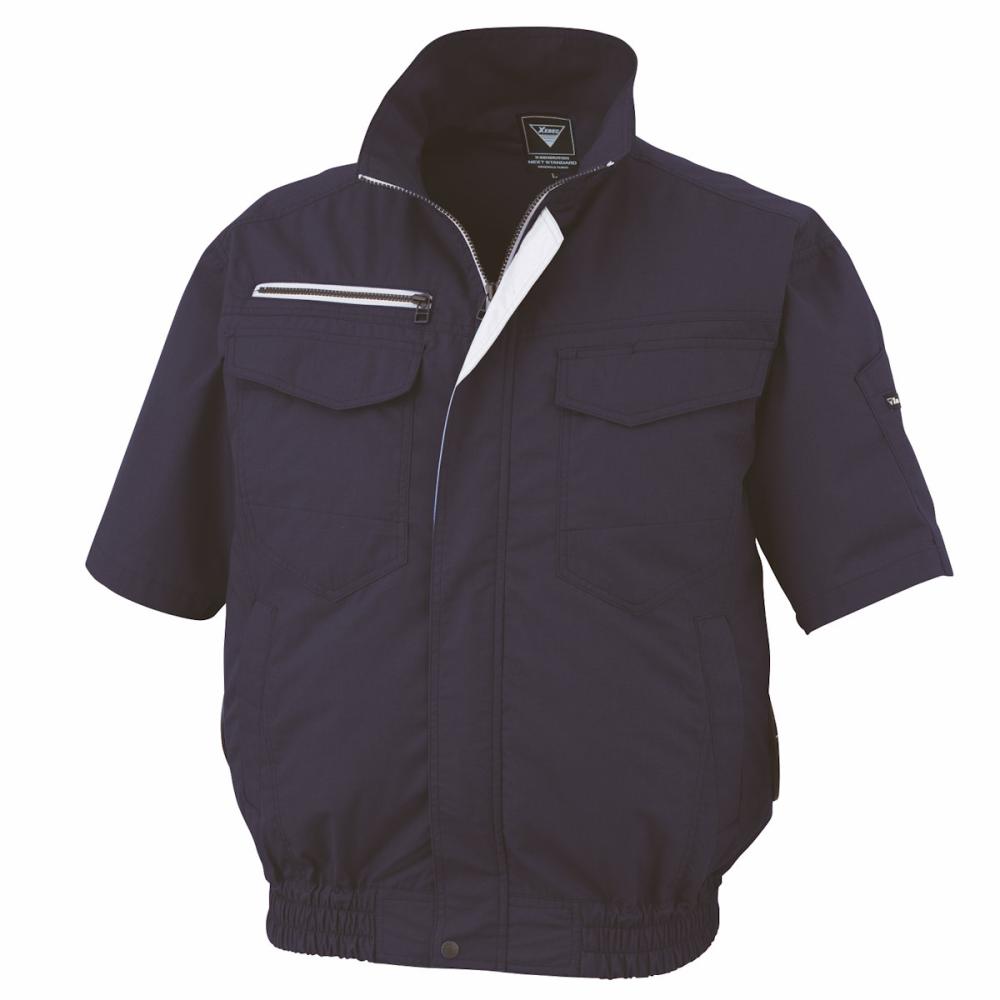 ジーベック　空調半袖ブルゾン　４Ｌ　ディープネイビー　ＸＥ９８０３２