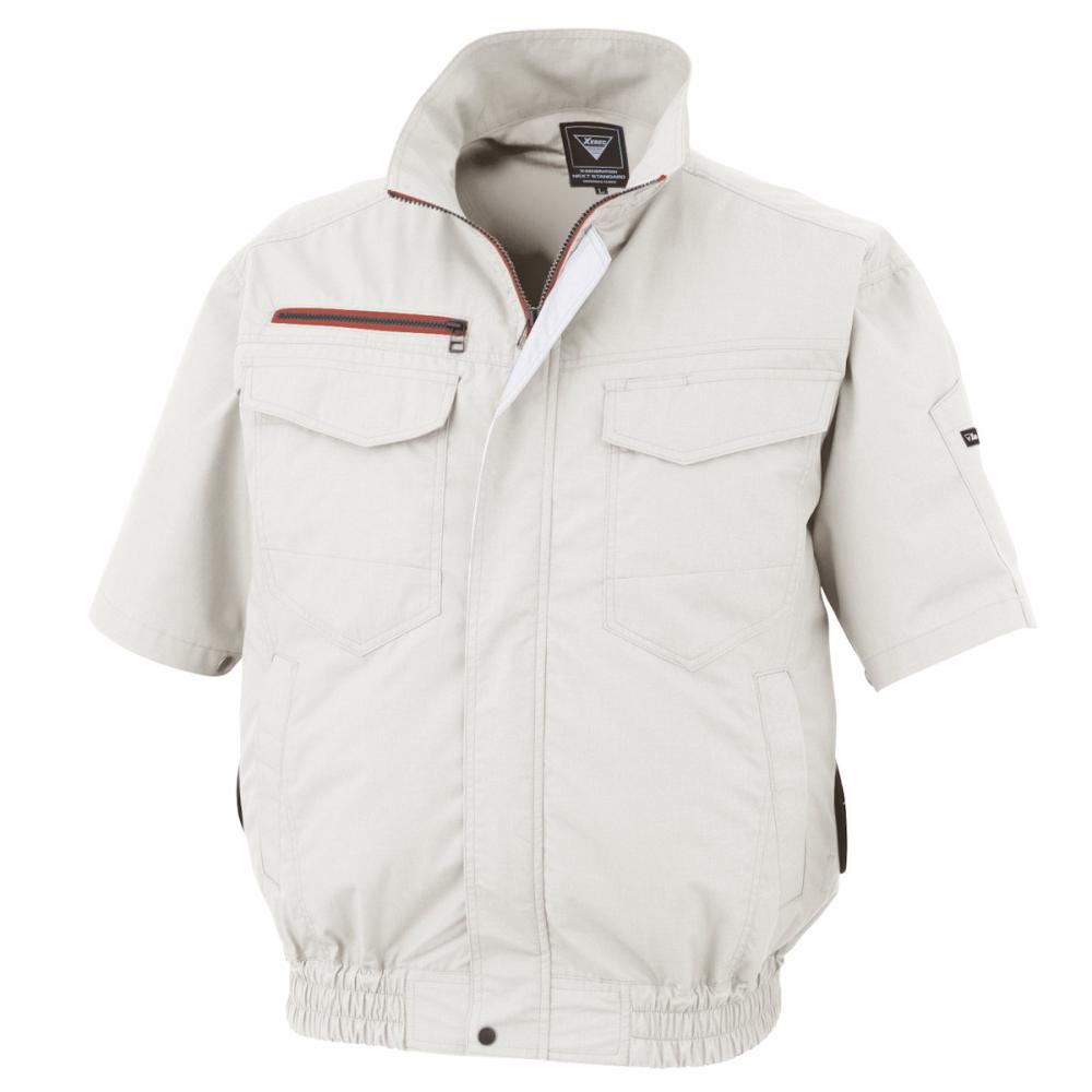 ジーベック　空調半袖ブルゾン　６Ｌ　シルバーグレー　ＸＥ９８０３２