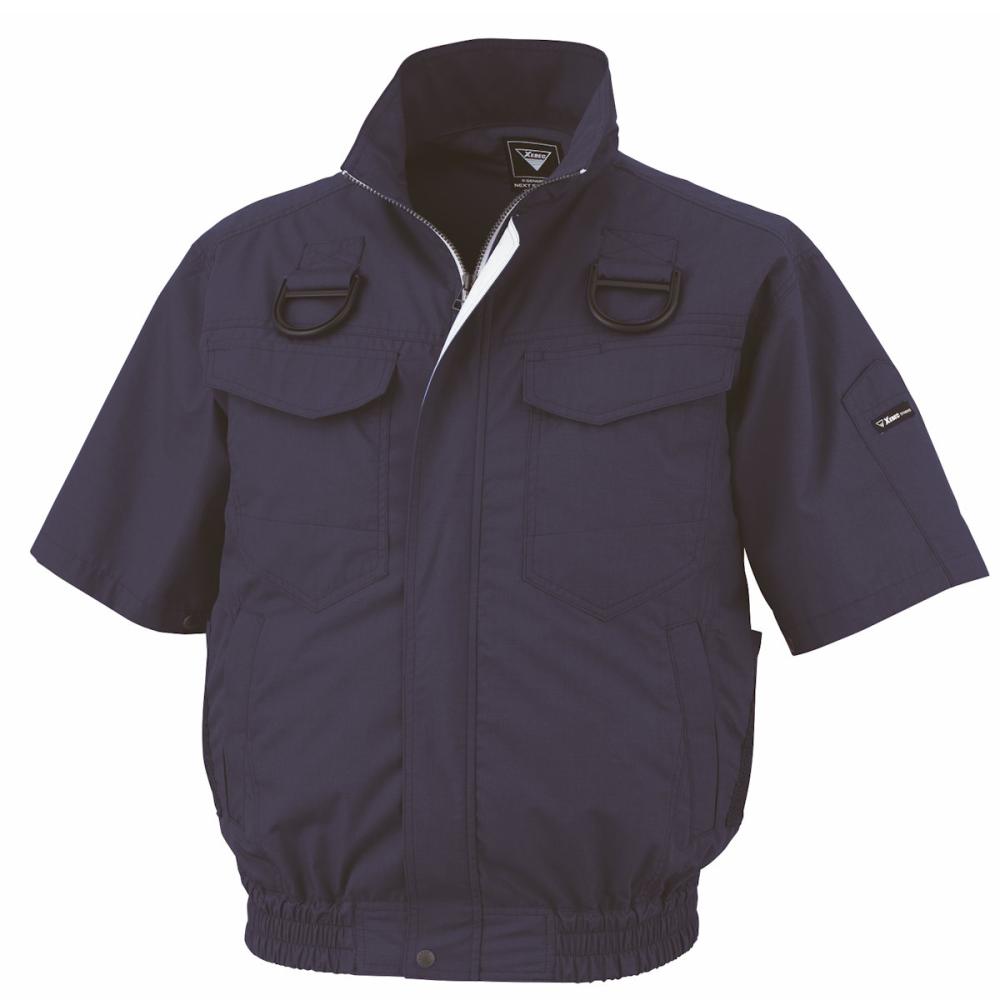 ジーベック　ハーネス対応空調半袖ブルゾン　Ｓ　ディープネイビー　ＸＥ９８１０７