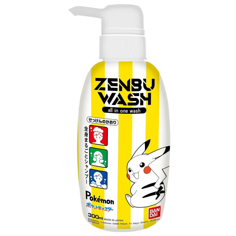 バンダイ　ＺＥＮＢＵ　ＷＡＳＨ　全身シャンプー　ポケットモンスター　３００ｍＬ