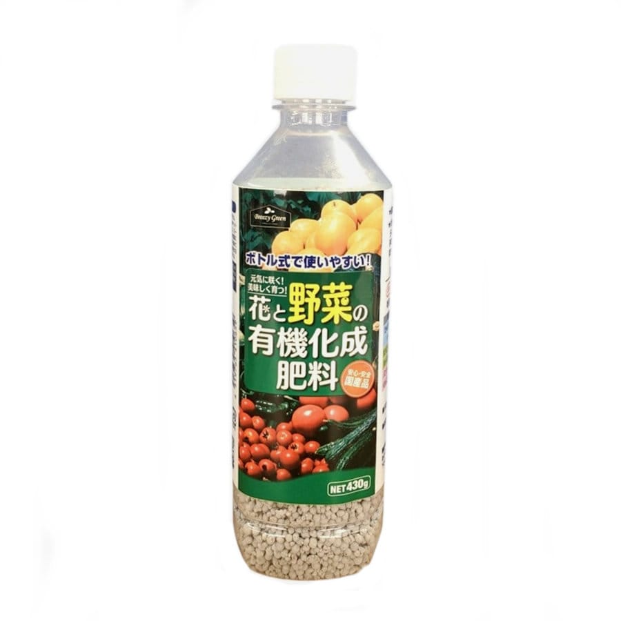 Ｂｒｅｅｚｙ　Ｇｒｅｅｎ　花と野菜の有機化成肥料　４３０ｇ　ペットボトル