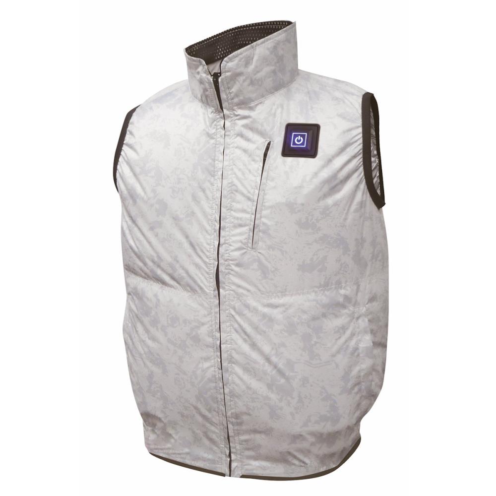ブレイン　２２Ｖ胸スイッチ付き空調ベスト　バッテリーセット　シルバー／ＬＬ－ＸＬサイズ　ＭＥＳＨ－ＢＲ－１２０５
