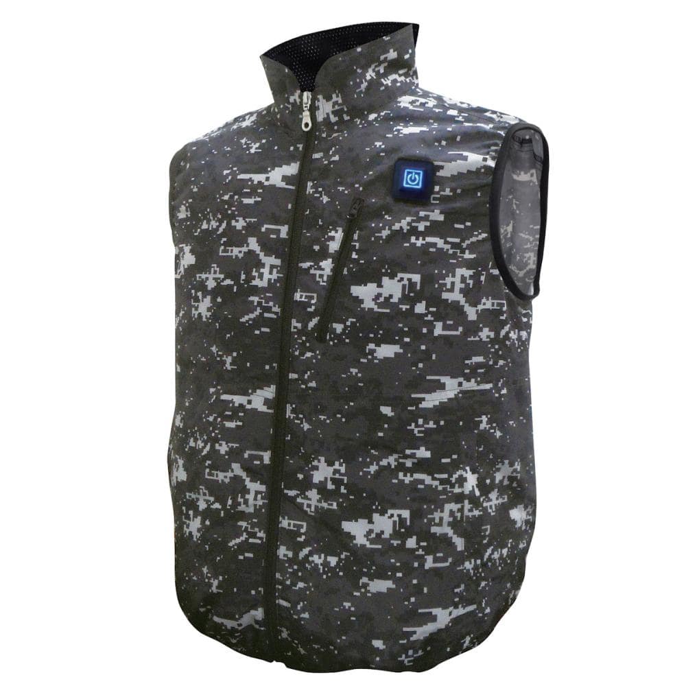 ブレイン　空調ベスト　服のみ　迷彩グレー／ＬＬ－ＸＬ　ＭＥＳＨ－ＢＲ－０６０－１