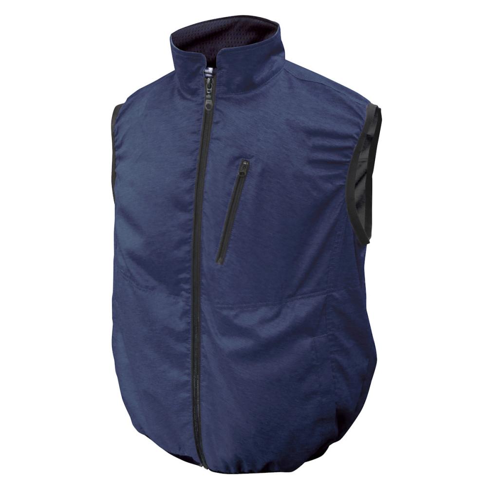 ブレイン　１２Ｖ空調ベスト　杢ネイビー／Ｍ－Ｌ　ＭＥＳＨ－ＢＲ－１２０３