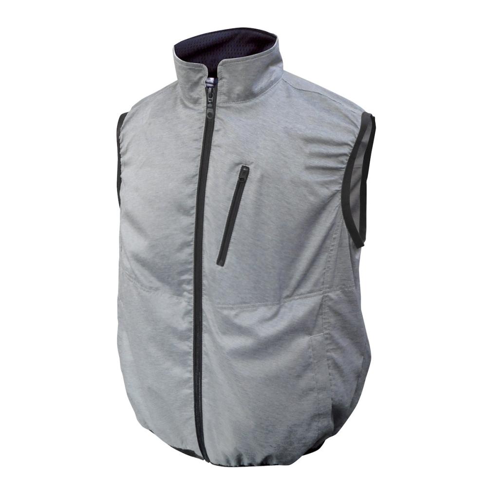 ブレイン　１２Ｖ空調ベスト　服のみ　杢グレー／Ｍ－Ｌ　ＭＥＳＨ－ＢＲ－１２０３－１