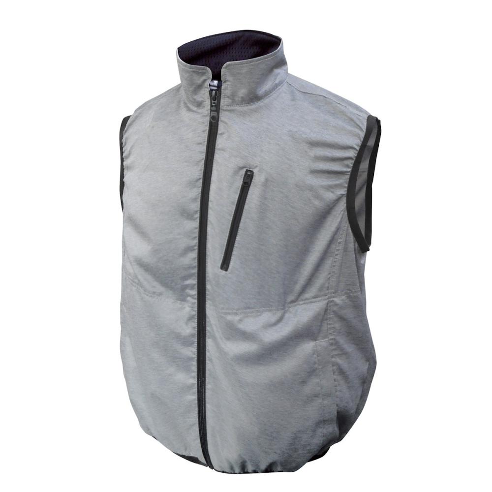 ブレイン　１２Ｖ空調ベスト　服のみ　杢グレー／ＬＬ－ＸＬ　ＭＥＳＨ－ＢＲ－１２０３－１