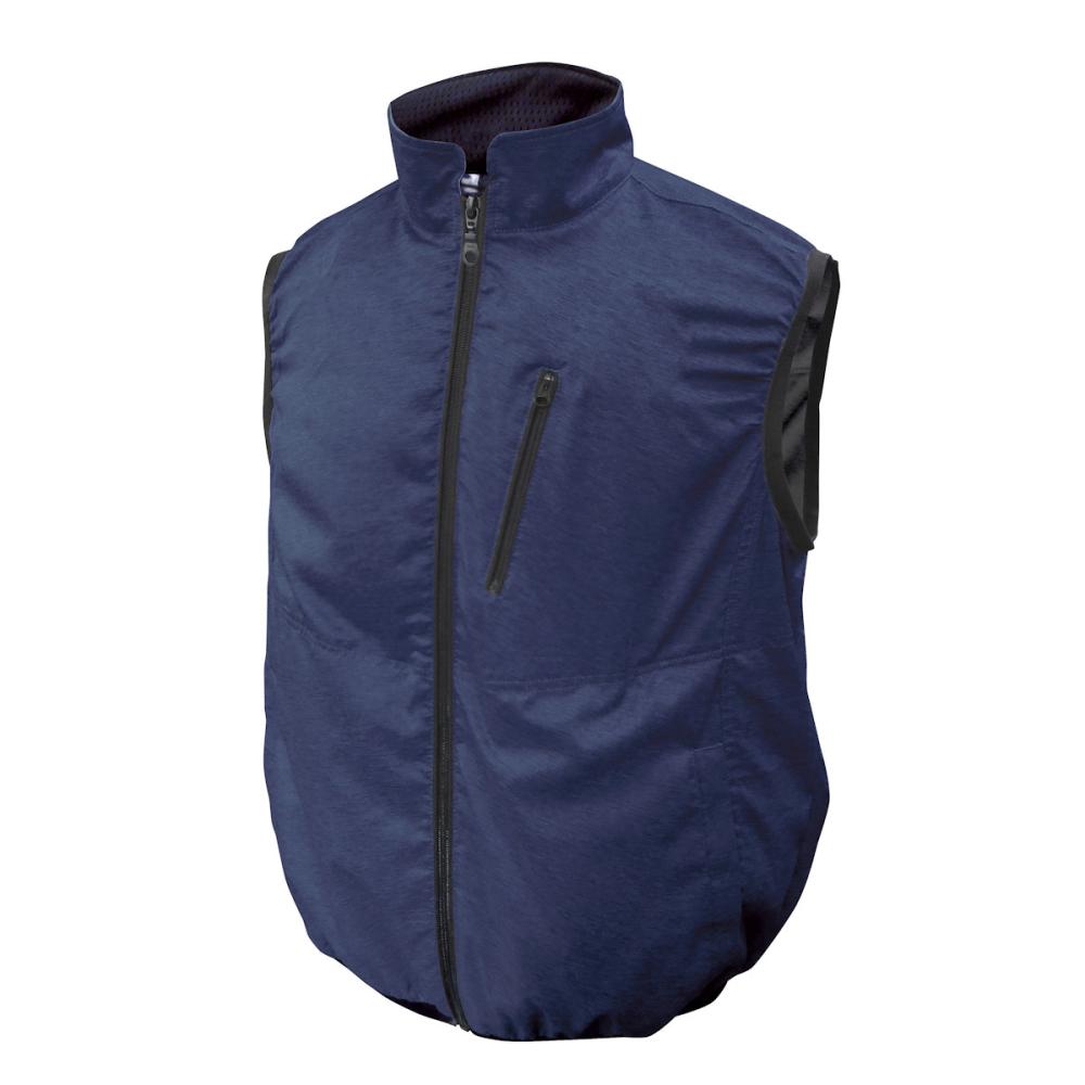 ブレイン　１２Ｖ空調ベスト　服のみ　杢ネイビー／Ｍ－Ｌ　ＭＥＳＨ－ＢＲ－１２０３－１