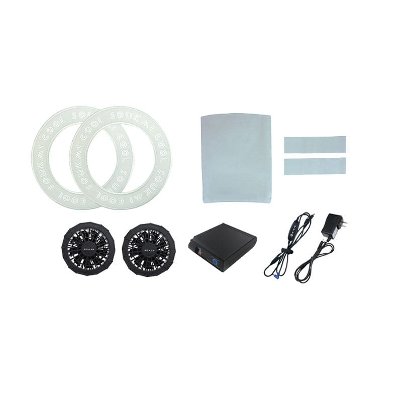 ブレイン　空調ウェア自作キット２（ワッペン・ポケット・ループ＋ＢＲ－２８３Ｓファンユニット）　グレー　ＢＲ－６７３