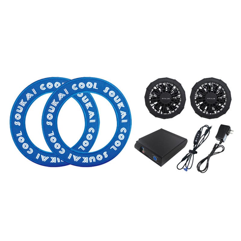 ブレイン　空調ウェア自作キット２（ワッペン＋ＢＲ－２８３Ｓファンユニット）　ブルー　ＢＲ－６７１