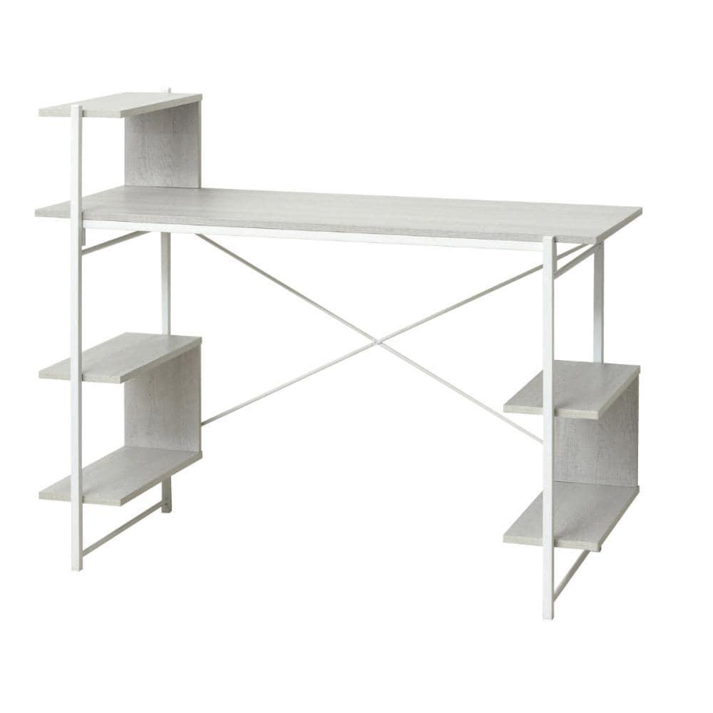 クロシオ　らくらく組立棚付デスク　幅１２０　ホワイト　３０５１５　幅１２０×奥行５１×高さ９８．５ｃｍ