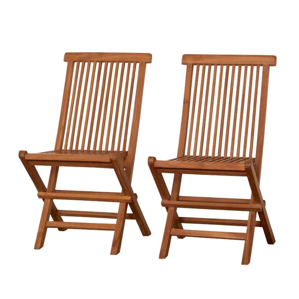 クロシオ　チークチェア　２脚組　折りたたみ式　５５１０１