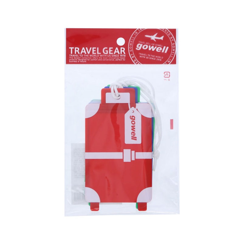 ゴーウェル　スーツケース型ラゲッジタグ　３枚組