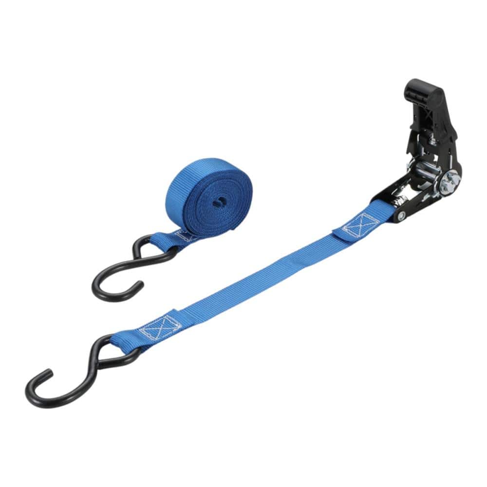 你的品牌名　ラチェット式　荷締めベルト　２５ｍｍ×５ｍ　ブルー