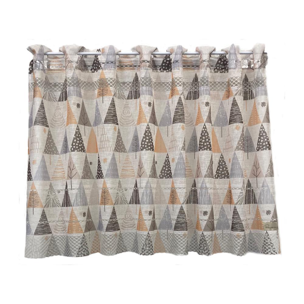 フルネス　北欧カフェカーテン　フォレストブラウン　１００×４５ｃｍ