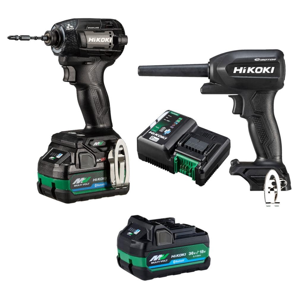 ＨｉＫＯＫＩ（ハイコーキ）　インパクトドライバ＋エアダスタ　お買い得セット