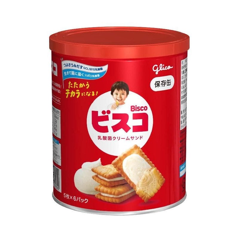 グリコ　ビスコ保存缶　３０枚入り