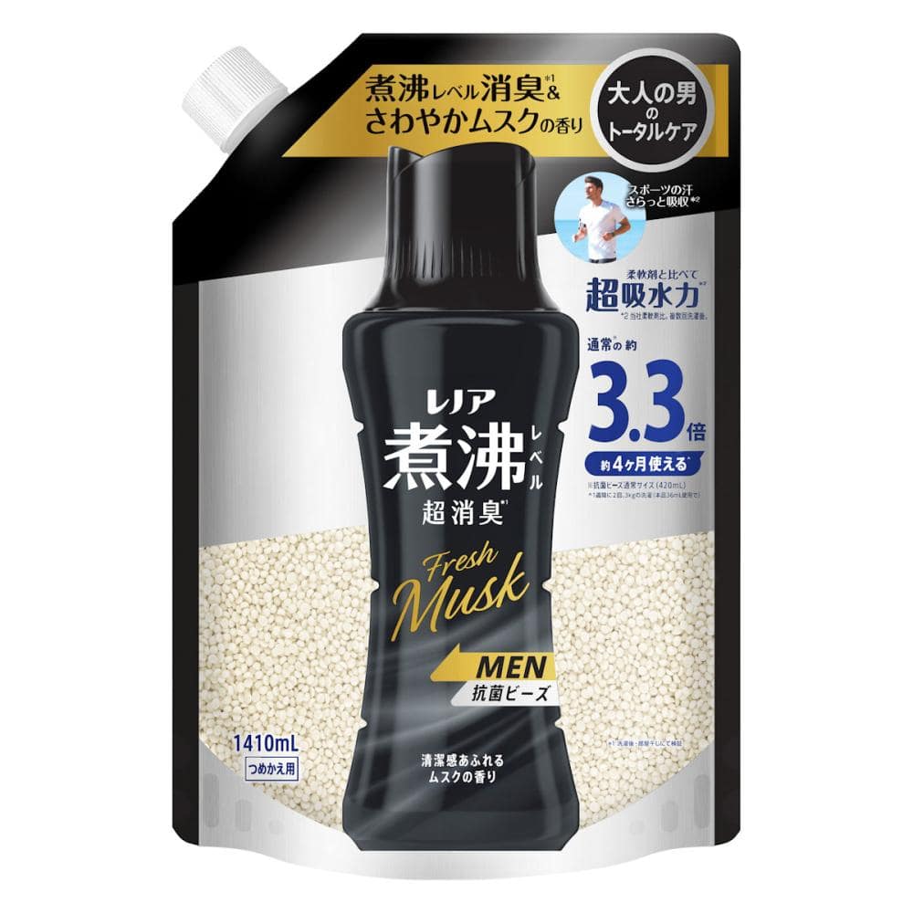 Ｐ＆Ｇ　レノア　消臭抗菌ビーズ　ＭＥＮムスクの香り　詰替用　超特大　１４１０ｍＬ