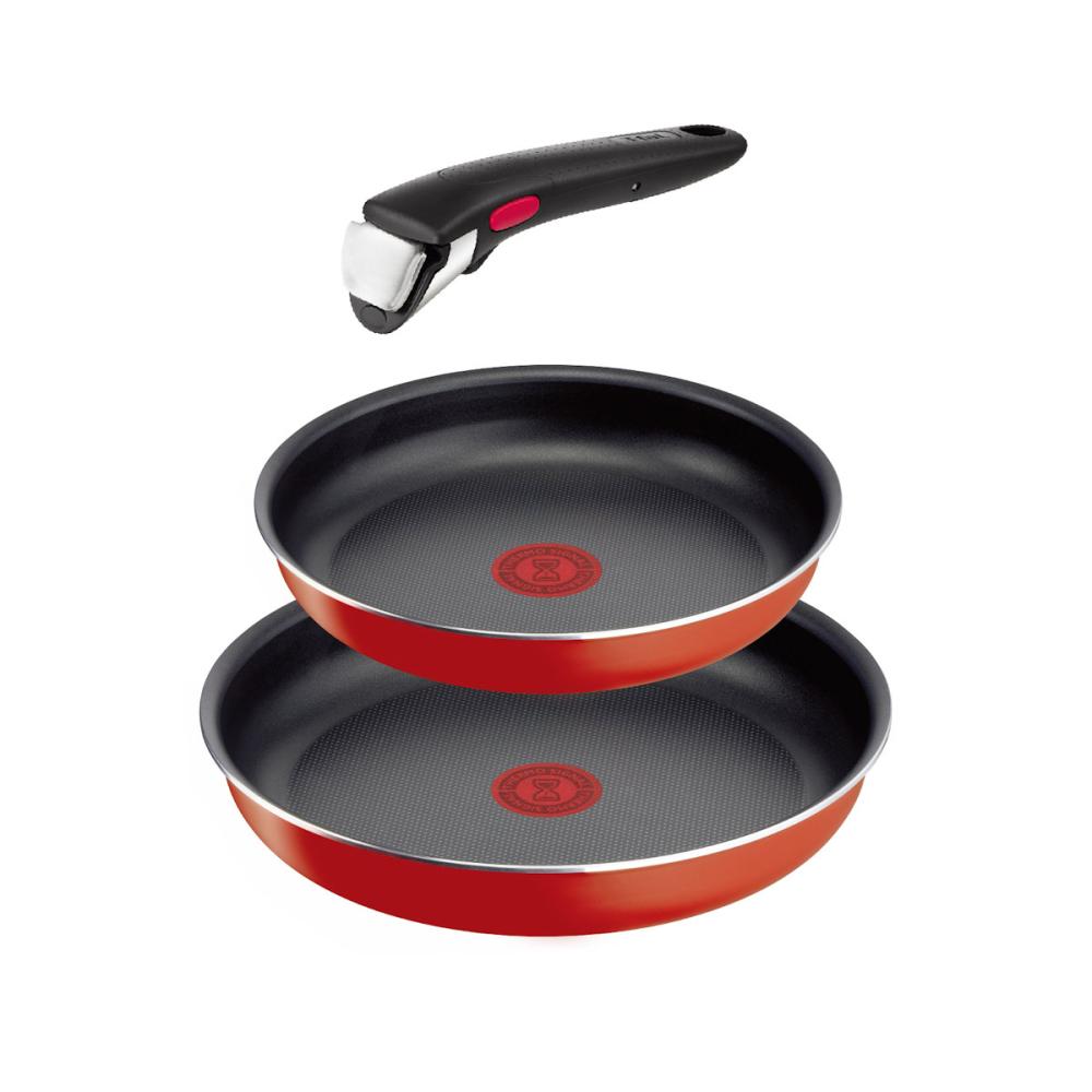 ティファール　インジニオ・ネオ　ガス火専用　３点セット　パプリカレッド　Ｌ１５１９３
