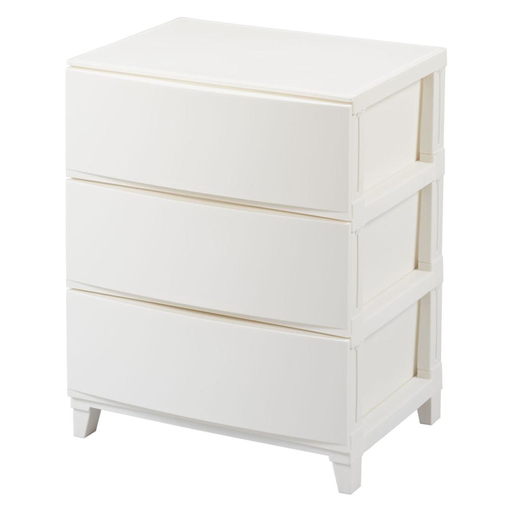 サンカ　チェスト　ルームスシェード　ワイド３段　ホワイト　ＲＳＤ－Ｓ５４３ＳＷＨ