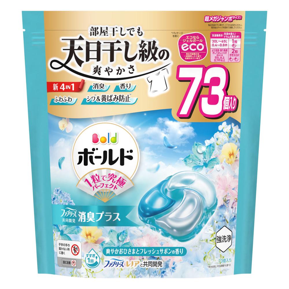 Ｐ＆Ｇ　ボールド　ジェルボール４Ｄ　爽やかフレッシュフラワーサボンの香り　詰め替え用　超メガジャンボサイズ　７３個