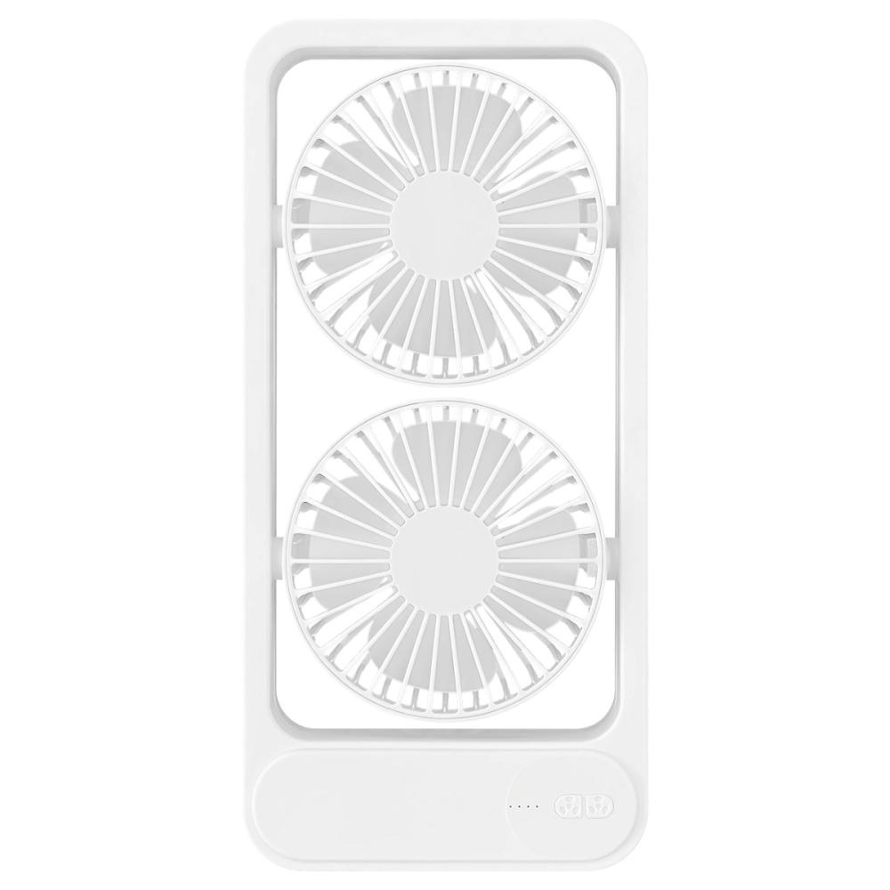 トレード・ワン　充電式デュアルスタンドファン　ホワイト