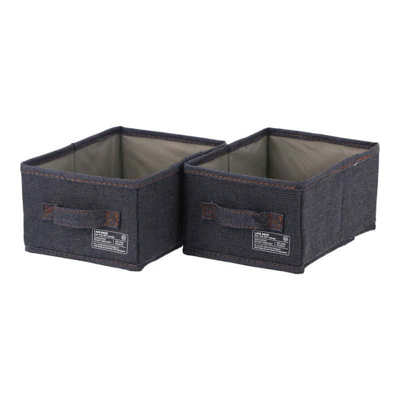 デニム調インナーボックス　クォーター　２個入り