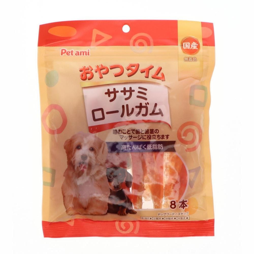 Ｐｅｔａｍｉ　国産　ササミロールガム　８本