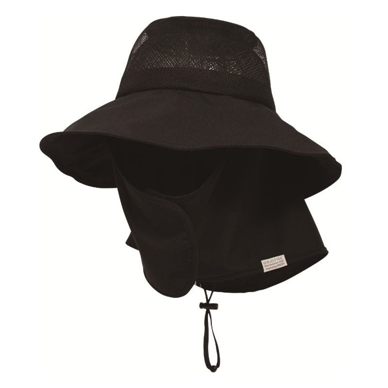ユニワールド　のらスタイル　風通る遮熱ハット　ブラック　ＮＳ－１３７