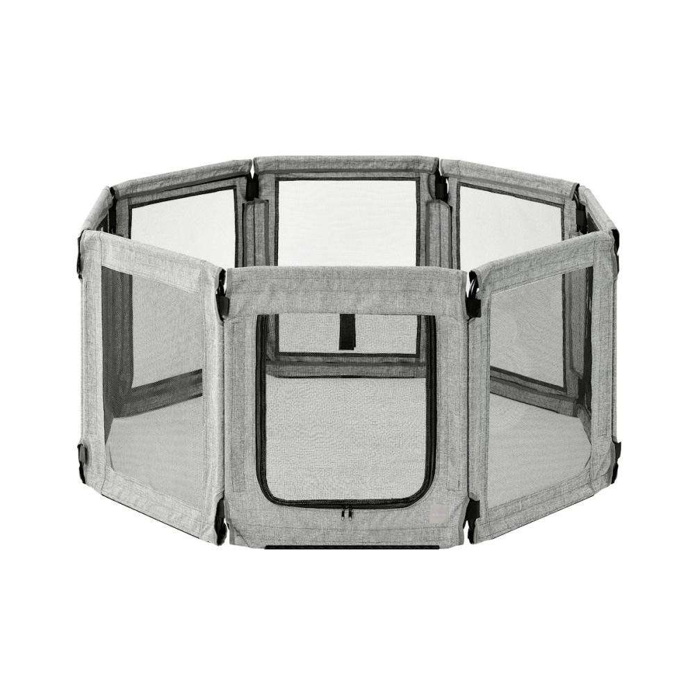洗える折りたたみペットサークル　Ｍ　グレー　ＡＯＰＳ－６Ｐ