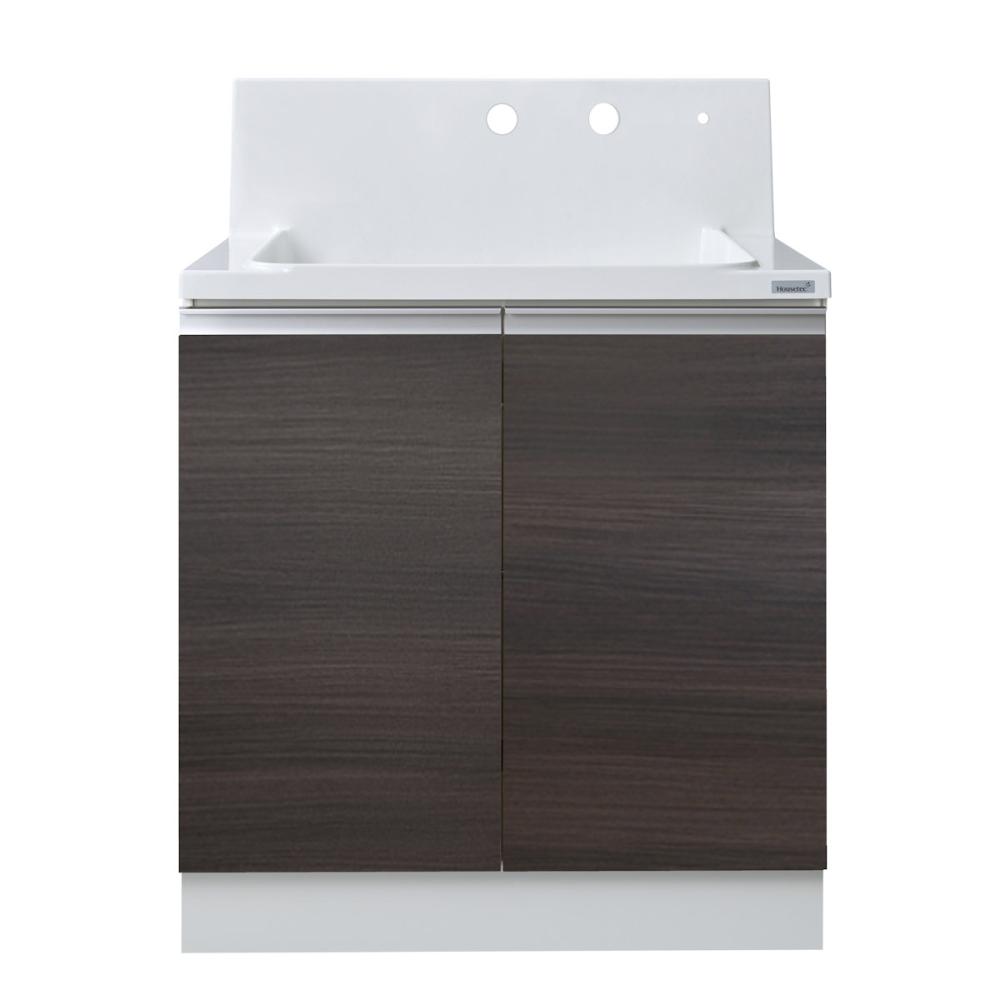 你的品牌名オリジナル　洗面化粧台　ＫＬ２シリーズ　開き扉タイプ　間口７５×高さ８０ｃｍ　ブラックオーク　ＫＬ－ＫＶ２－Ｂ７５０ＮＪＴＢ－２１－Ｊ１Ｋ