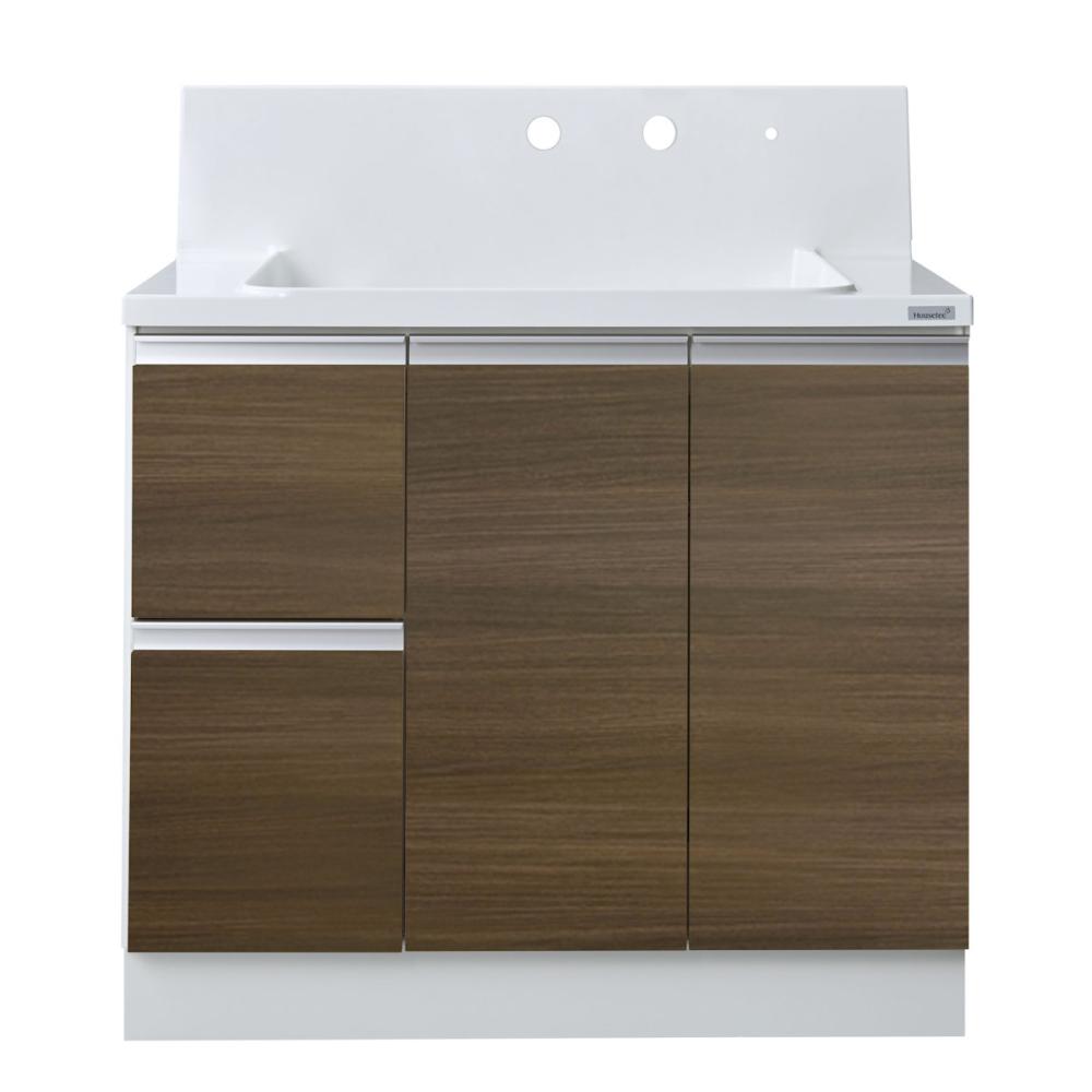 你的品牌名オリジナル　洗面化粧台　ＫＬ２シリーズ　片引出し　間口９０×高さ８０ｃｍ　ミディアムオーク　ＫＬ－ＫＶ２－Ｂ９００ＤＪＴＢＧＬ－２１－Ｊ１Ｍ