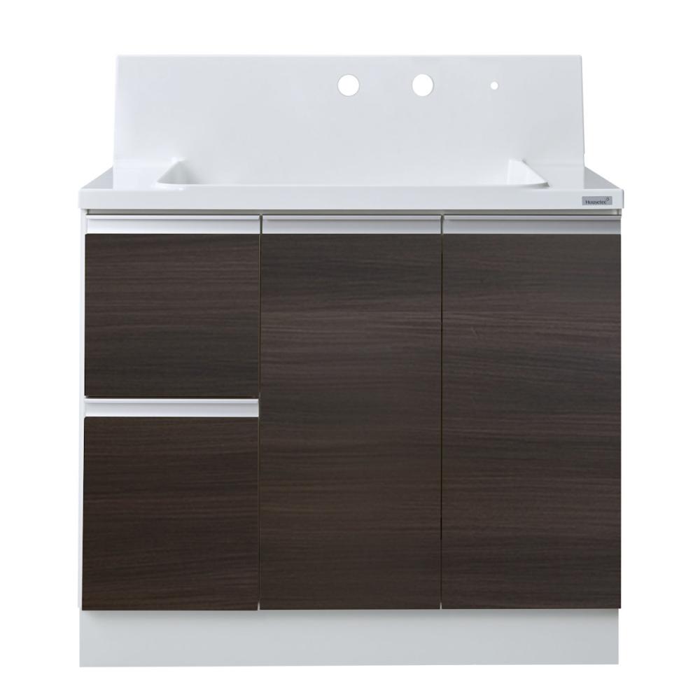 你的品牌名オリジナル　洗面化粧台　ＫＬ２シリーズ　片引出し　間口９０×高さ８０ｃｍ　ブラックオーク　ＫＬ－ＫＶ２－Ｂ９００ＤＪＴＢＧＬ－２１－Ｊ１Ｋ