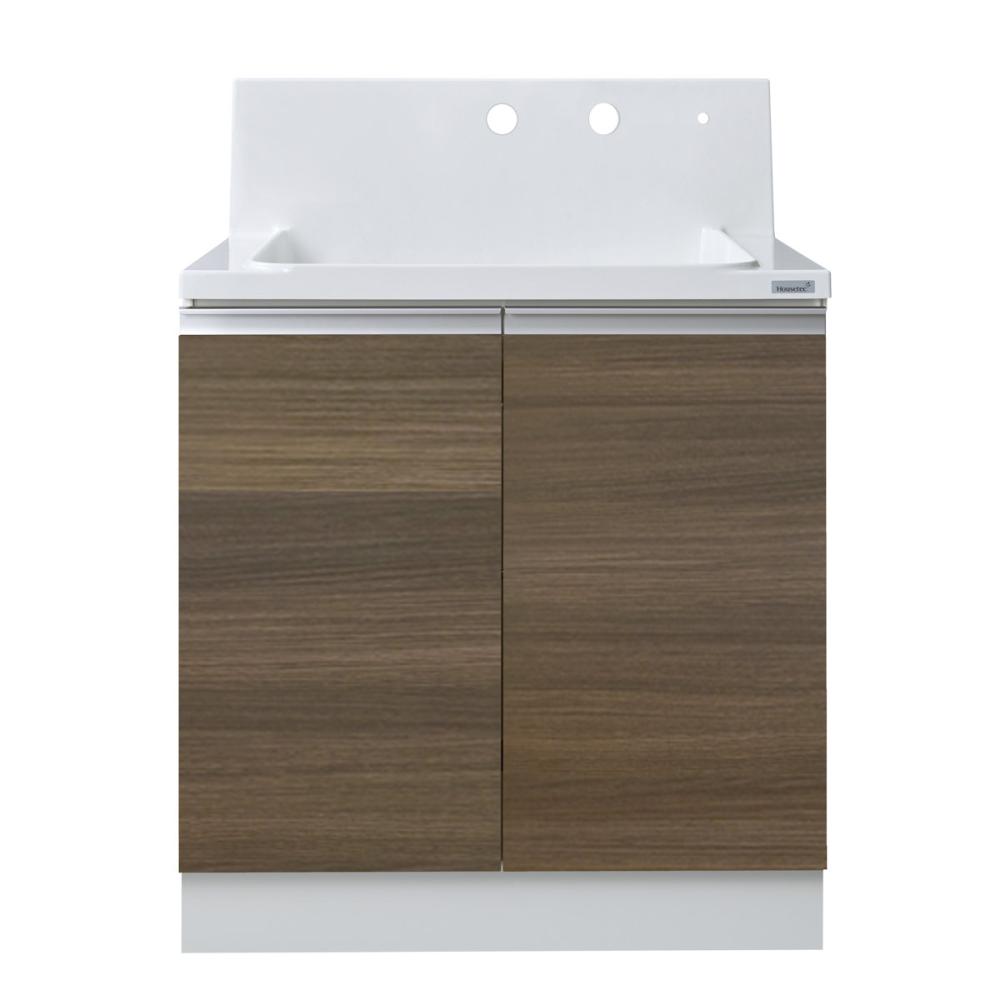 你的品牌名オリジナル　洗面化粧台　ＫＬ２シリーズ　開き扉タイプ　間口７５×高さ８５ｃｍ　ミディアムオーク　ＫＬ－ＫＶ２－Ｂ７５０ＮＪＴＣ－２１－Ｊ１Ｍ