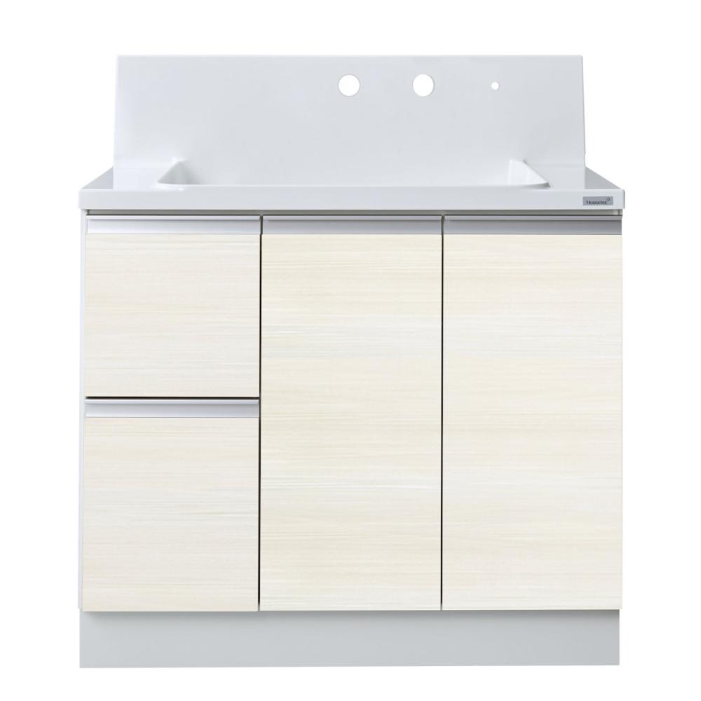 你的品牌名オリジナル　洗面化粧台　ＫＬ２シリーズ　片引出し　間口９０×高さ８５ｃｍ　ラフホワイト　ＫＬ－ＫＶ２－Ｂ９００ＤＪＴＣＧＬ－２１－Ｕ１Ｗ