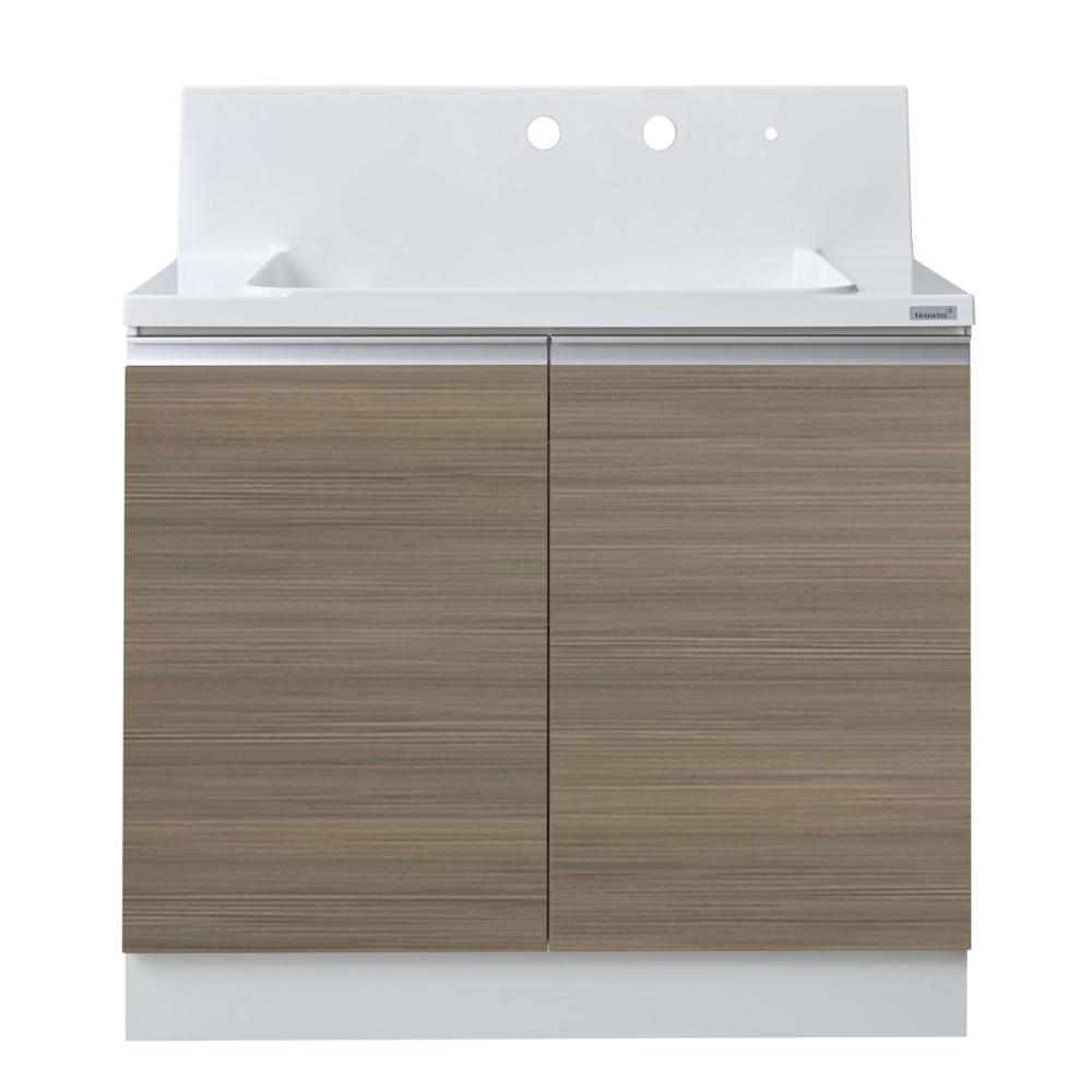 你的品牌名オリジナル　洗面化粧台　ＫＬ２シリーズ　開き扉タイプ　間口９０×高さ８５ｃｍ　ラフグレージュ　ＫＬ－ＫＶ２－Ｂ９００ＮＪＴＣ－２１－Ｕ１Ｇ