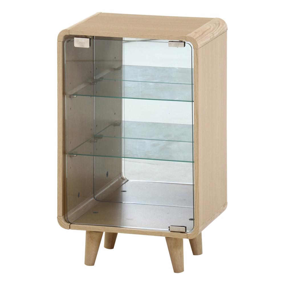 不二貿易　コレクションシェルフ　クレール　ミドル　オーク　幅３６×高さ６０×奥行２６．５ｃｍ