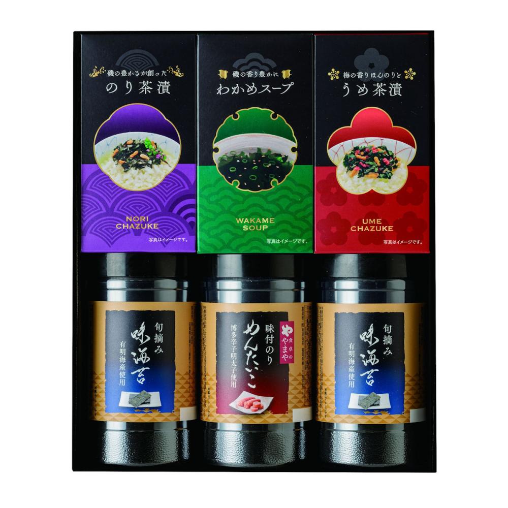 食卓のやまや　博多辛子明太子味海苔＆お茶漬け・スープセット