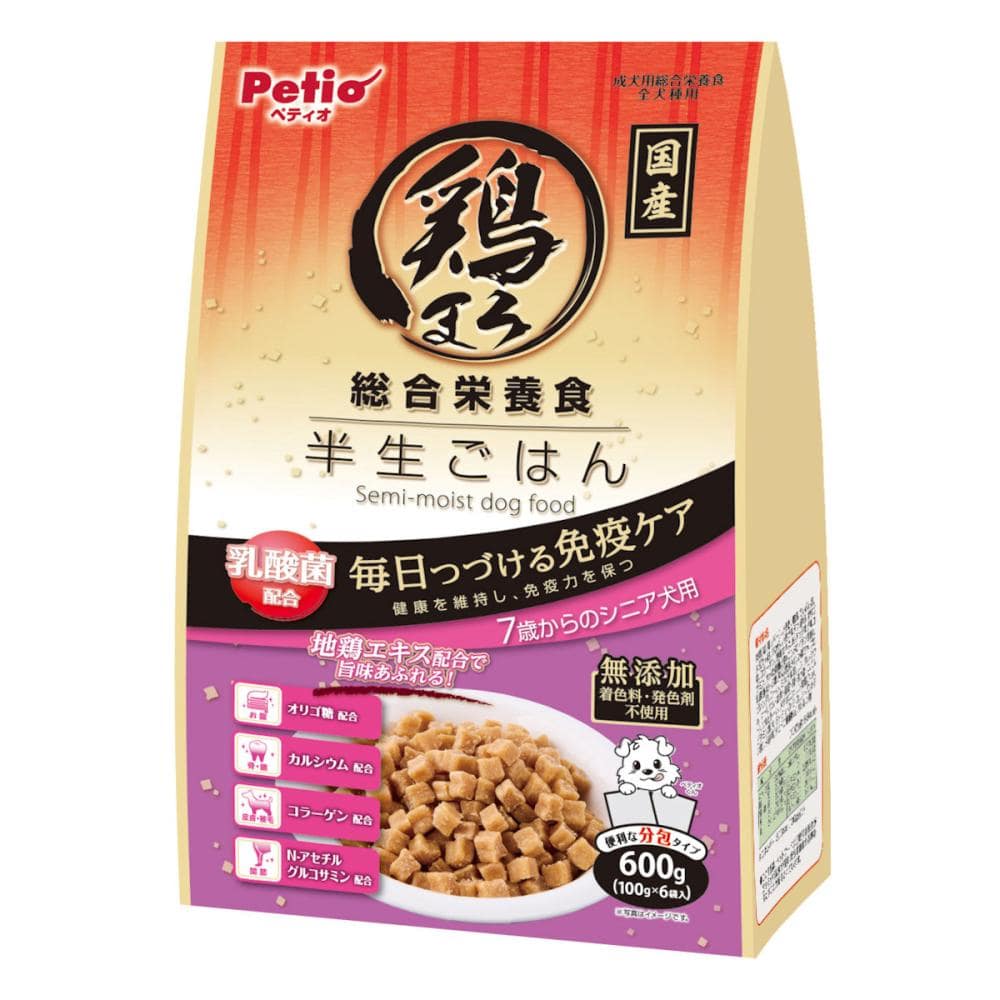 ペティオ　鶏まろ　総合栄養食　半生ごはん　７歳からのシニア犬用　６００ｇ