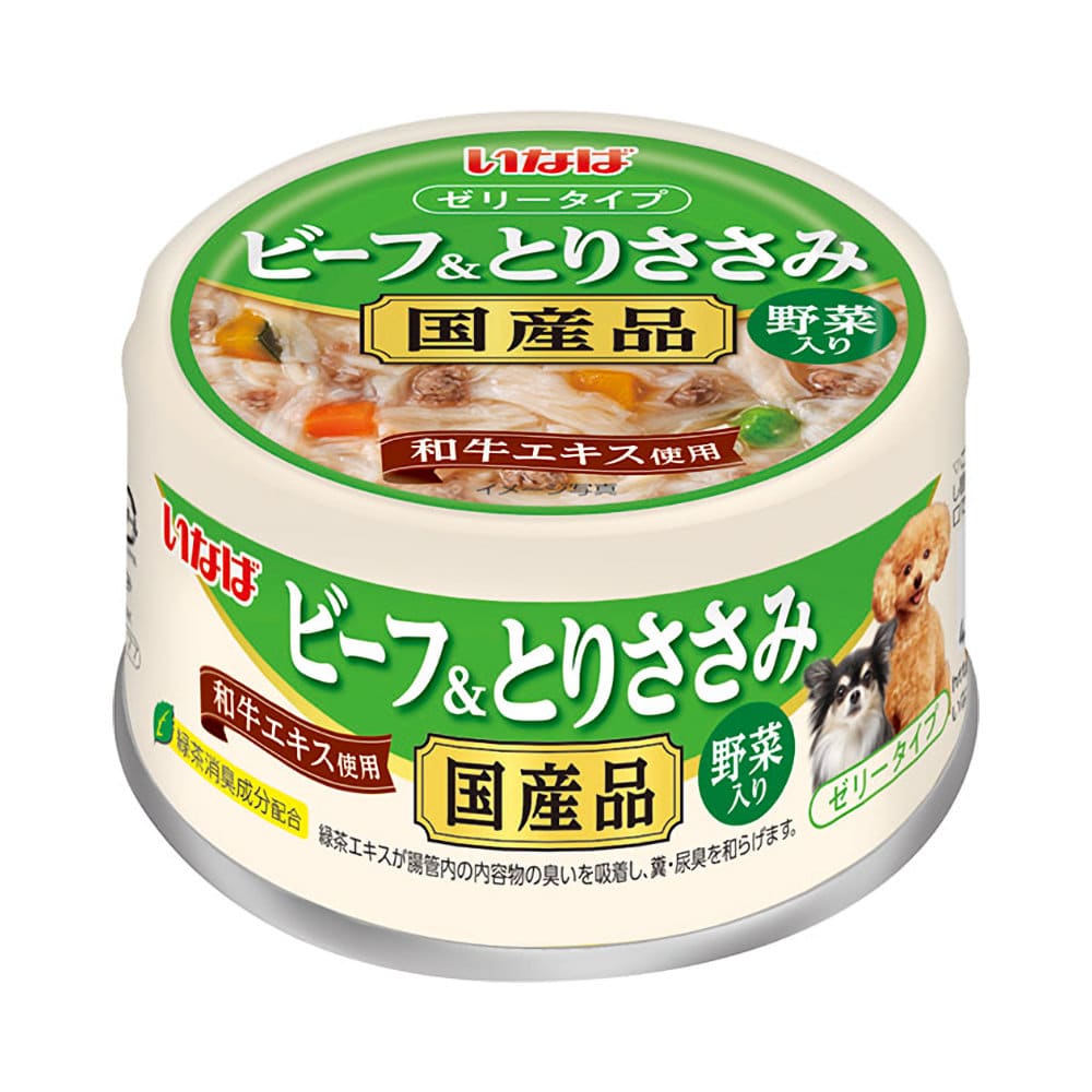 いなば　ビーフ＆とりささみ　野菜入り　ゼリータイプ　８５ｇ