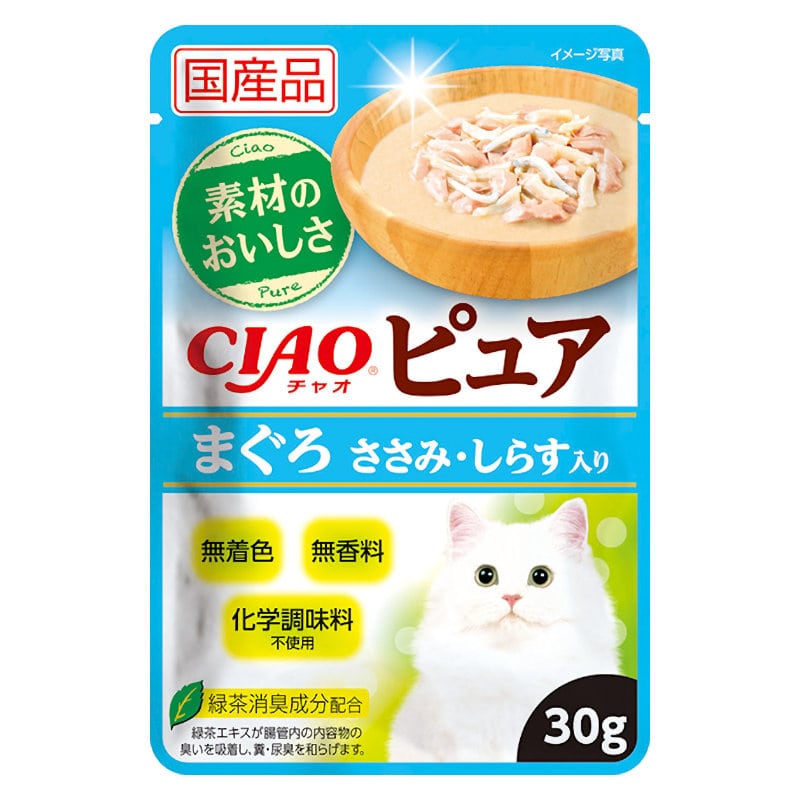 ＣＩＡＯ　ピュアパウチ　まぐろささみ・しらす入り　３０ｇ
