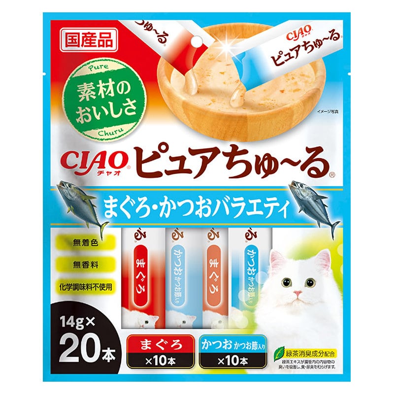 ＣＩＡＯ　ピュアちゅ～る　まぐろ・かつおバラエティ　１４ｇ×２０本