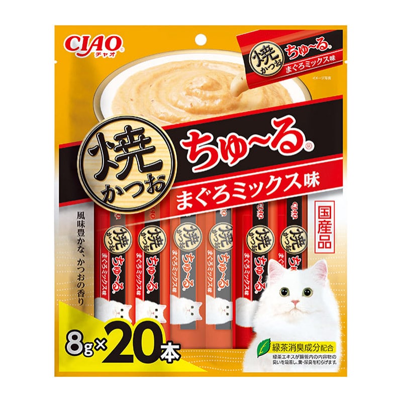 ＣＩＡＯ　焼かつおちゅ～る　まぐろミックス味　８ｇ×２０本