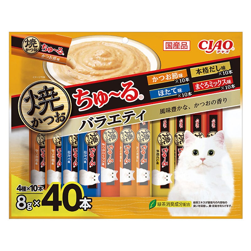 ＣＩＡＯ　焼かつおちゅ～る　バラエティ　８ｇ×４０本