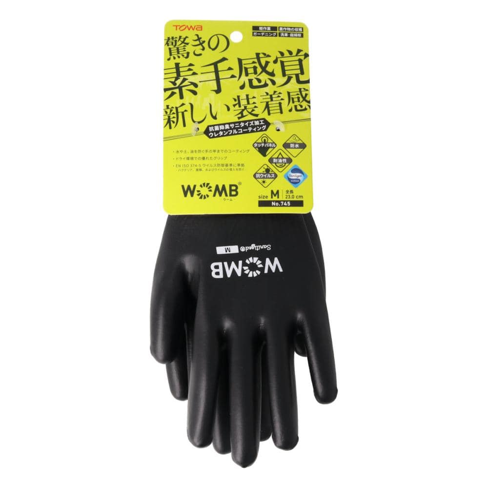 東和コーポレーション　トワロン　ポリウレタン手袋　ＷＯＭＢ　ＵＦＴ　Ｍサイズ　Ｎｏ．７４５