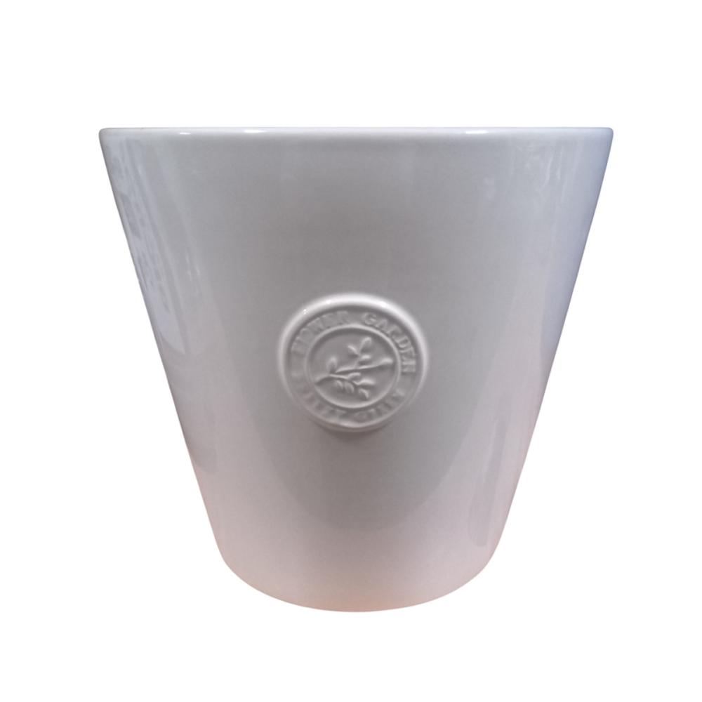 Ｂｒｅｅｚｙ　Ｇｒｅｅｎ　陶器インテリアポット　ポタリ―　ホワイト　ＷＨ　１１