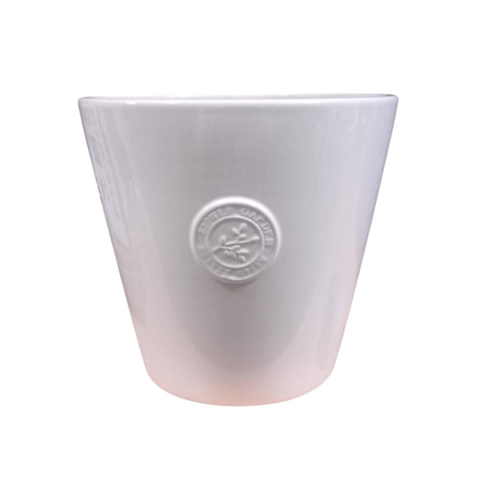 Ｂｒｅｅｚｙ　Ｇｒｅｅｎ　陶器インテリアポット　ポタリ―　ホワイト　ＷＨ　７