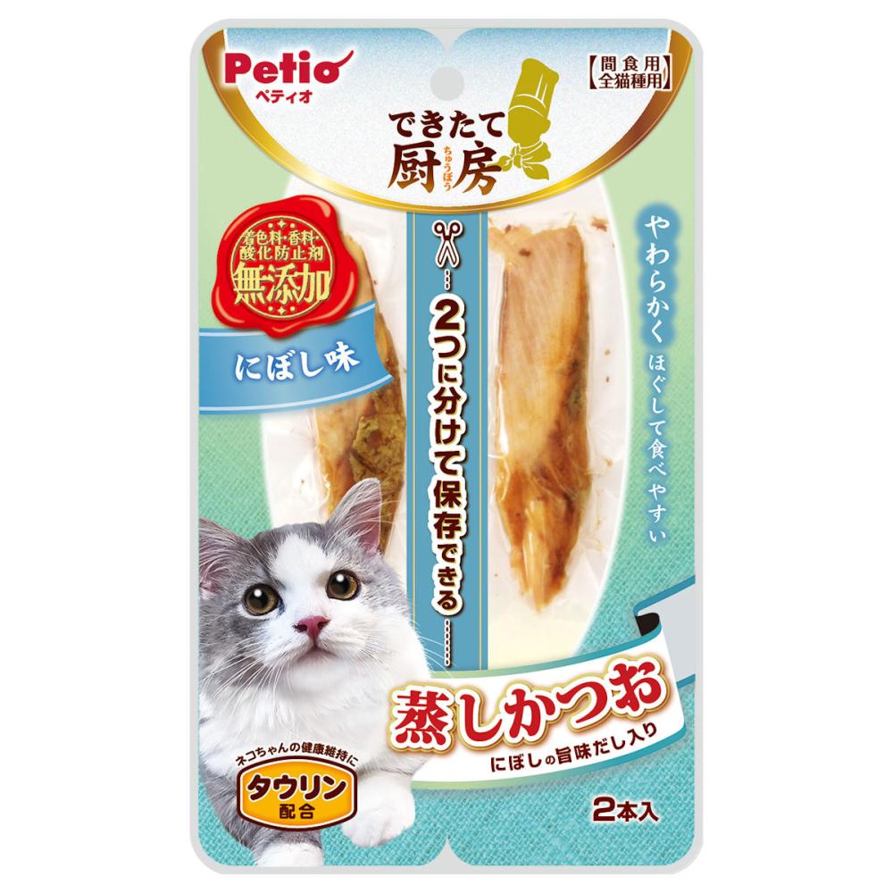 ペティオ　できたて厨房　蒸しかつお　にぼし味　２本入り